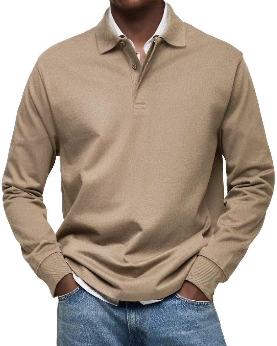 Rowan - Stilvolles Langarm-Poloshirt für Herren