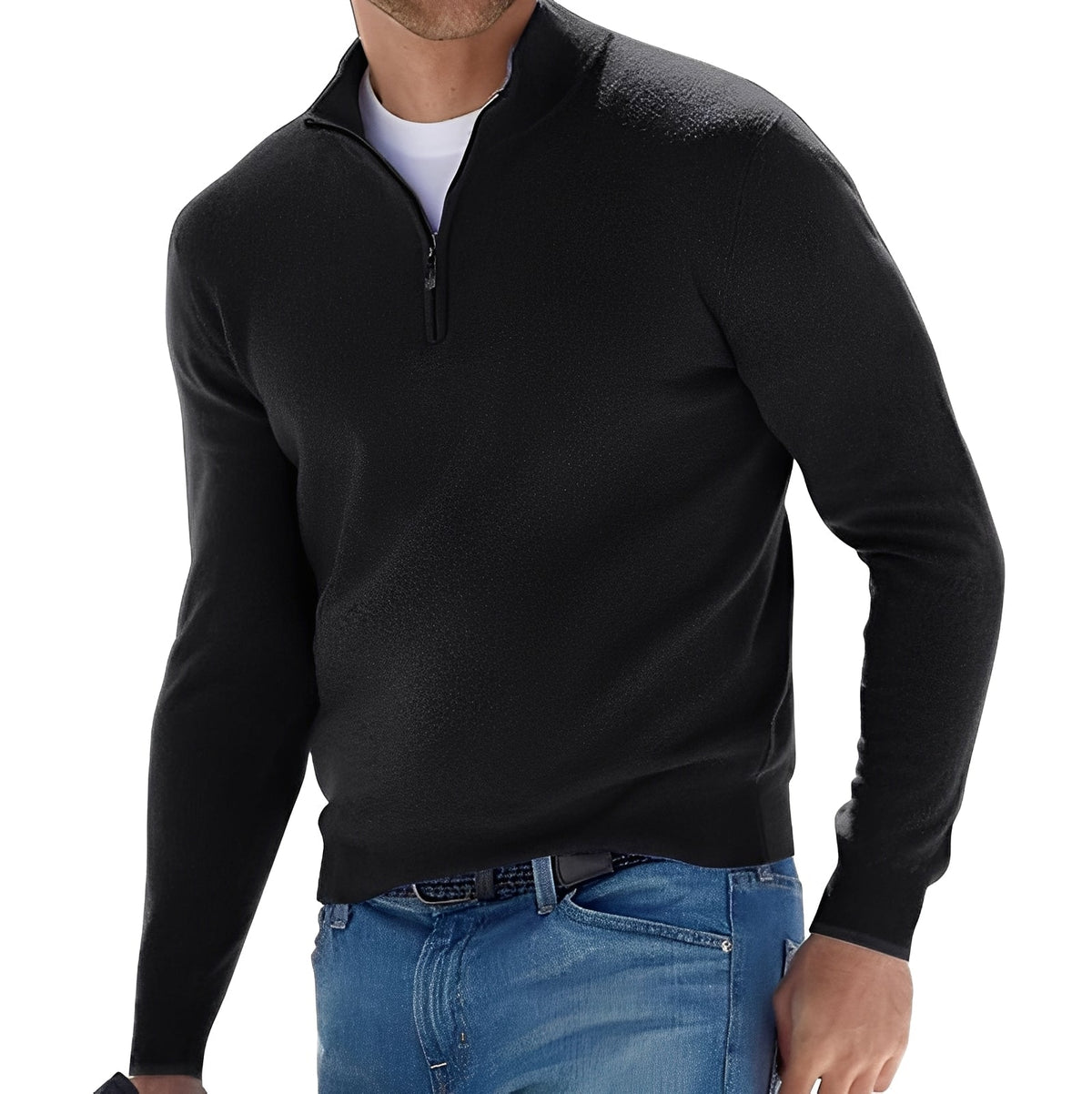 Nash - Freizeit-Pullover mit halbem Zipper