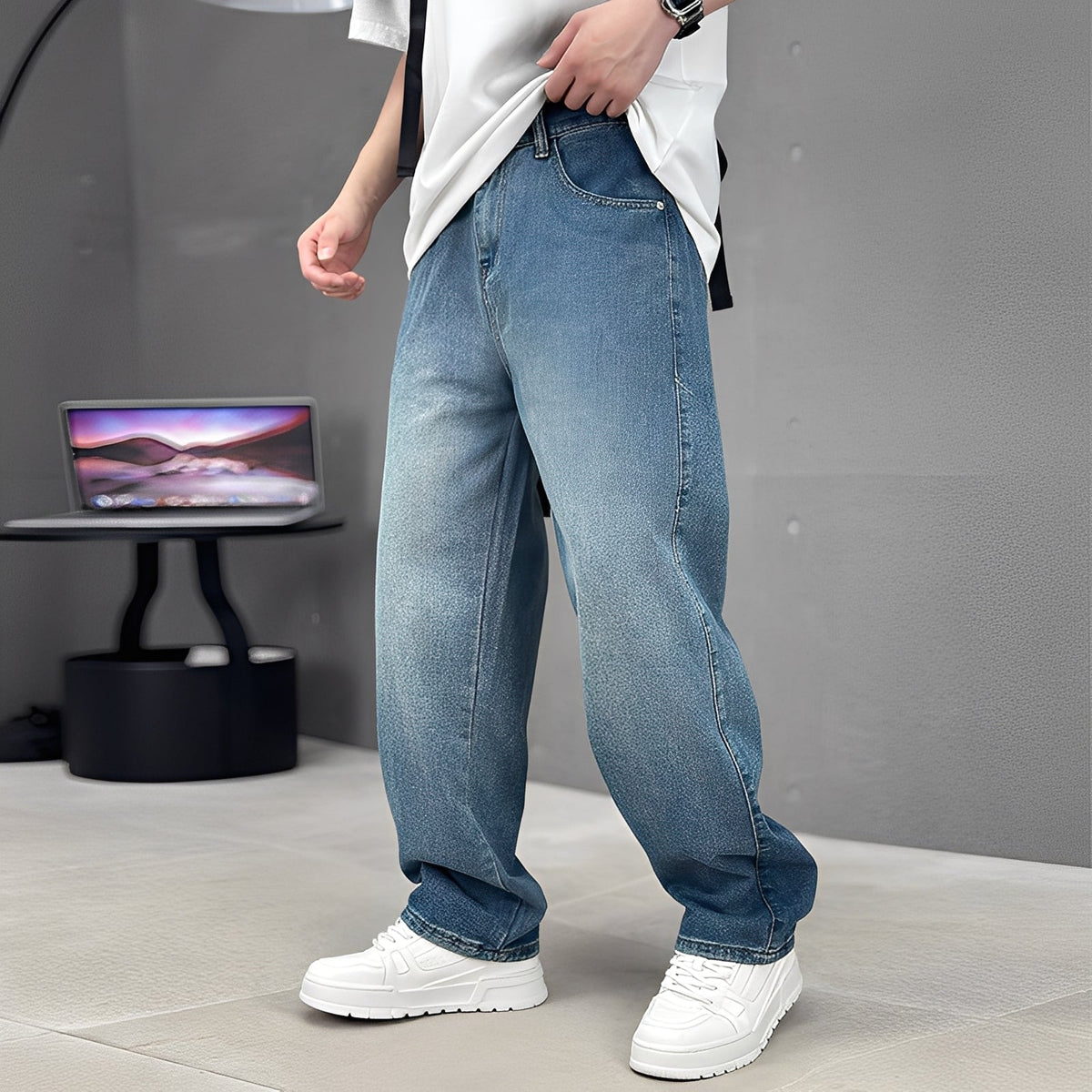 Wendell - Modische Hose mit weitem Bein