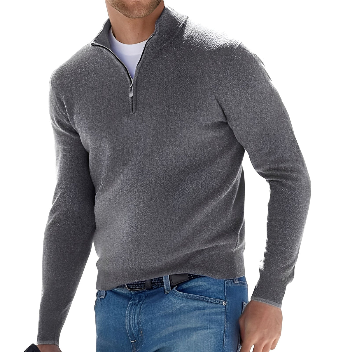 Nash - Freizeit-Pullover mit halbem Zipper