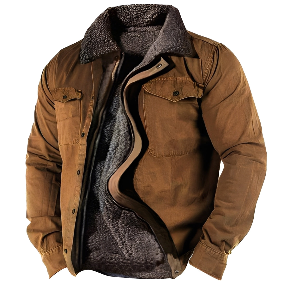 Hubert - Herrenjacke im klassischen Stil mit Sherpa-Futter