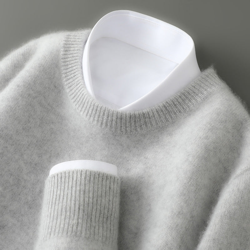 Wayne - Retro-Kaschmir-Strickpullover aus dickem Stoff für Herren