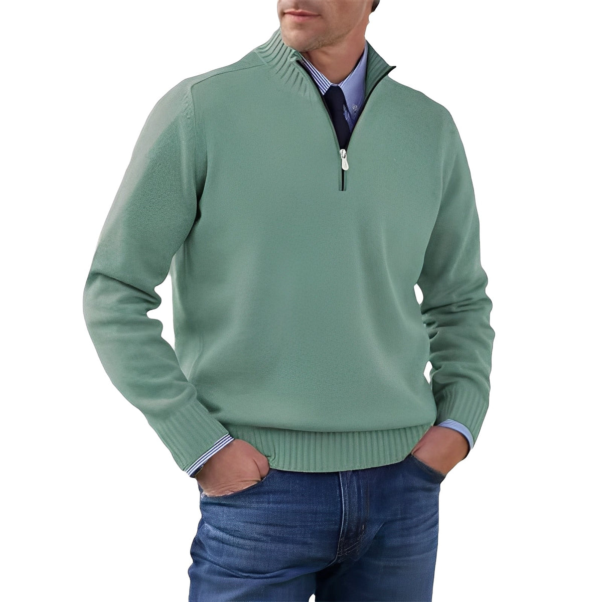 Nolan - Bequemer Herrenpullover mit Reißverschluss