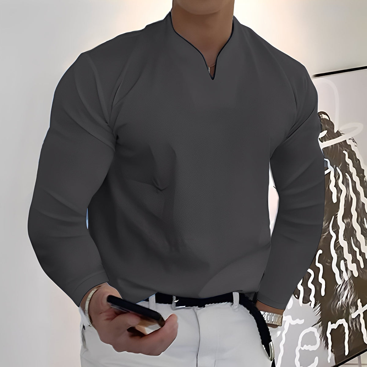 Corentin - Lässiges Langarmhemd für Herren