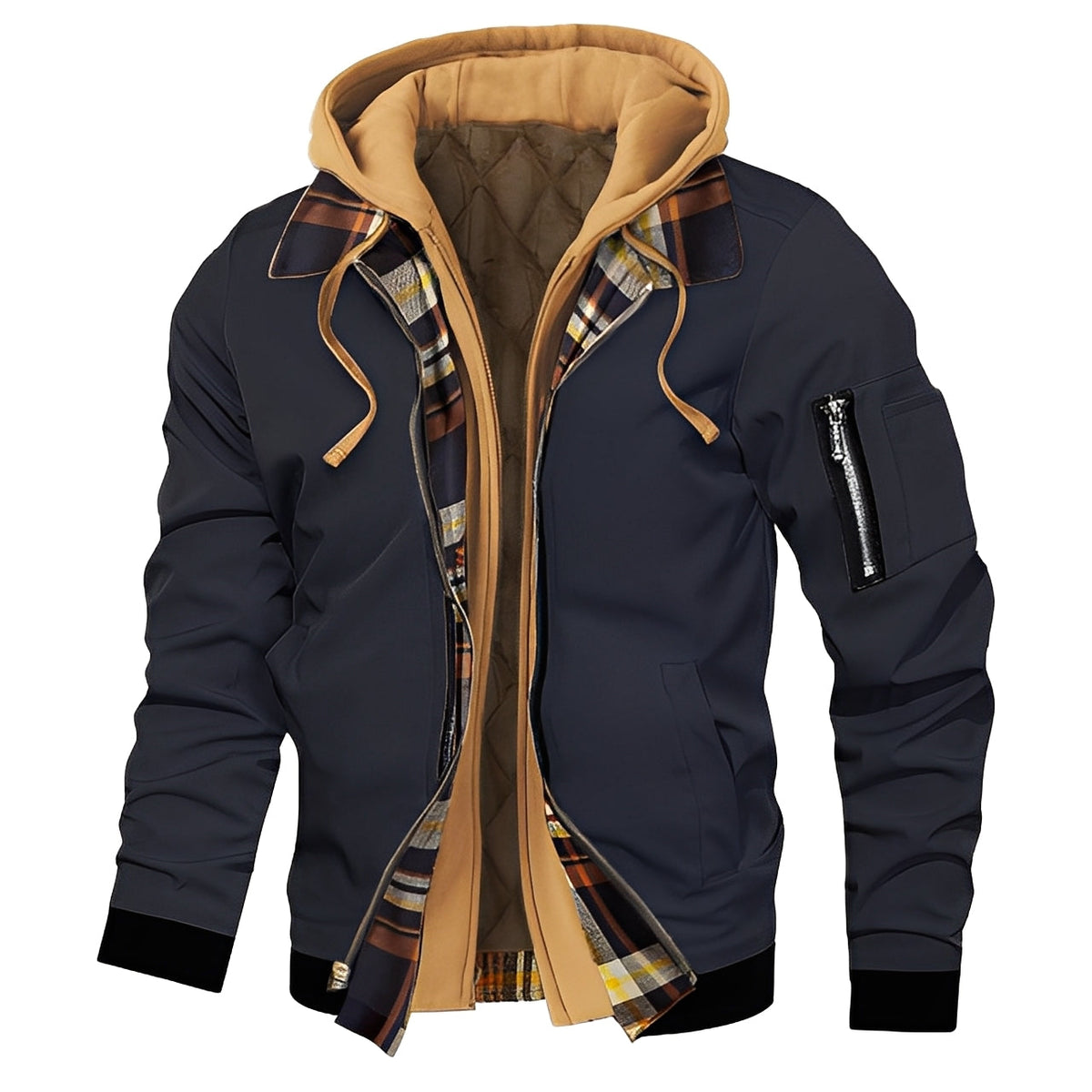 Cedric - Modische Herren-Bomberjacke mit Kapuze