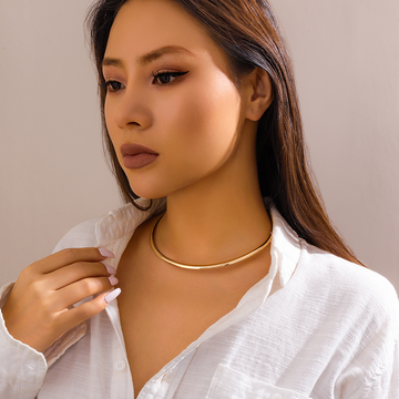 Clavícula Ring Halskette - Filigraner Choker-Ring
