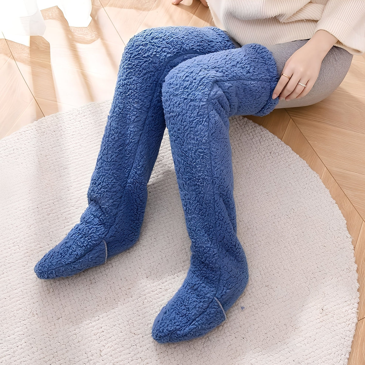 Camellia - Warme Damensocken bis über das Knie für den Winter