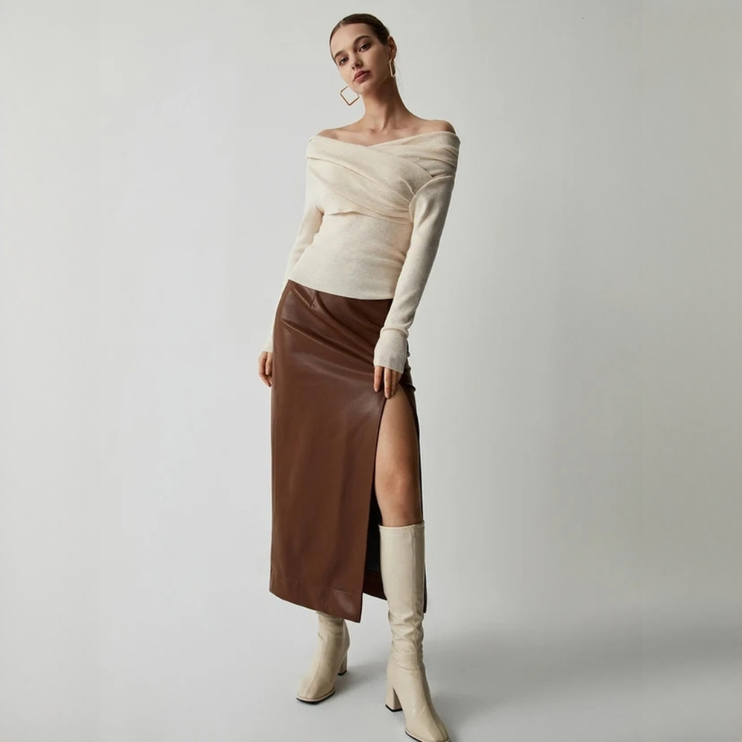 Yasmin - Stilvolles schulterfreies Top