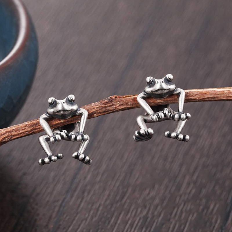 Zauberhafte Mini-Frosch-Ohrringe - Schwimmender Frosch