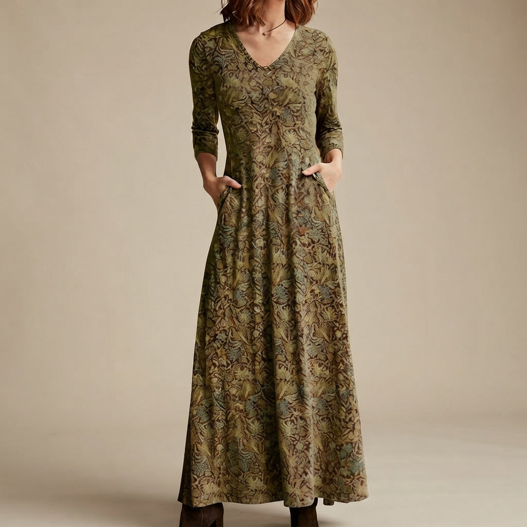 Adeline - Vintage-inspiriertes Kleid mit langen Ärmeln