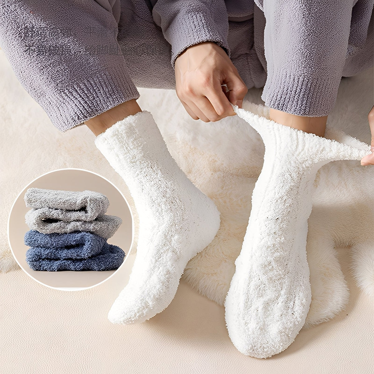 Neely - Universelle, warme Samt-Fleece-Socken