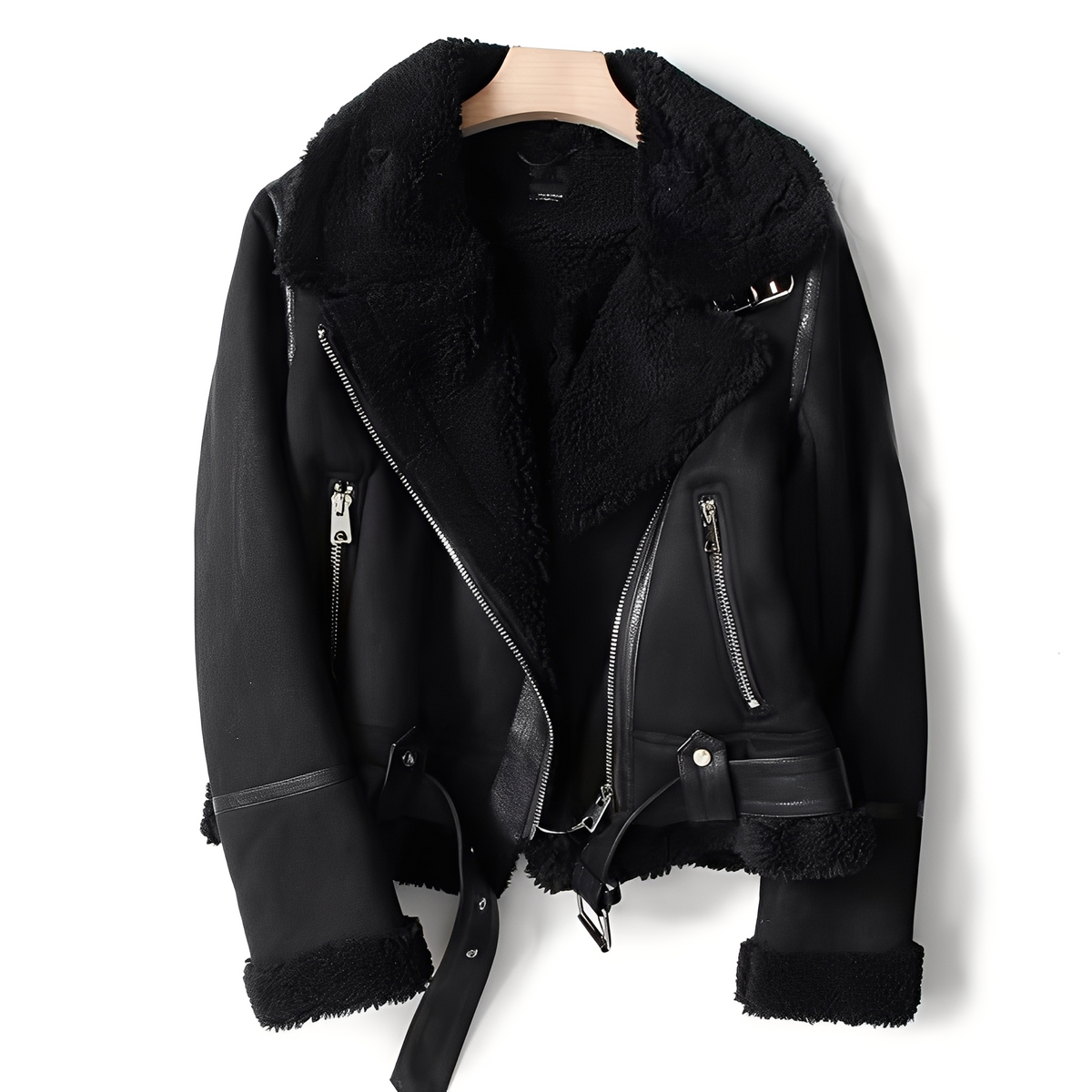 Marianne - Modische Wildlederjacke für Damen mit Gürtel