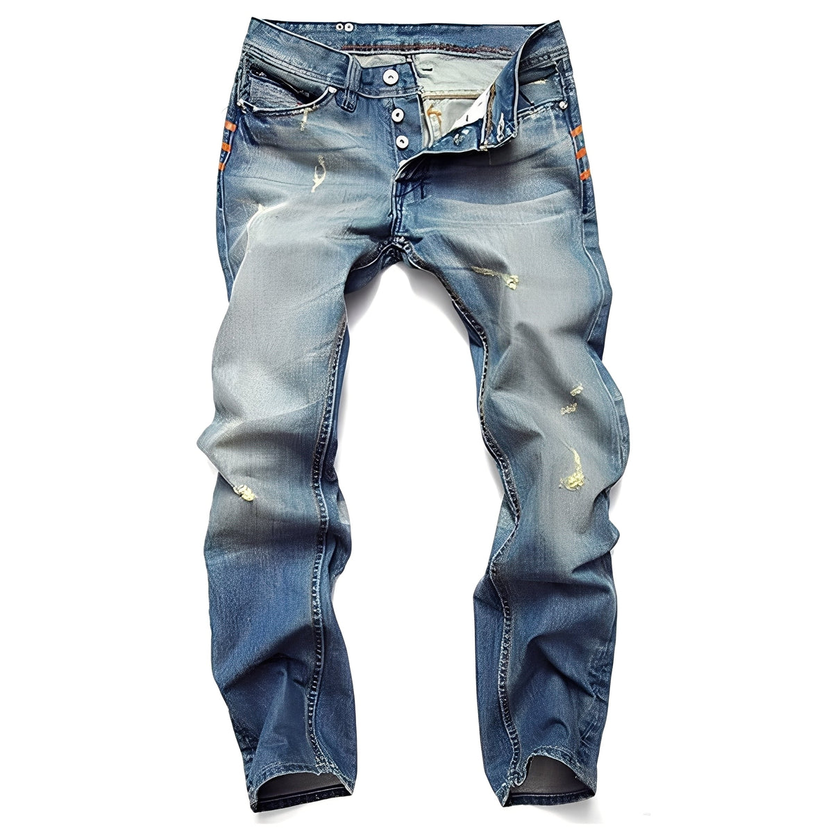 Kaleb - Klassische Jeans mit zerrissenem Design
