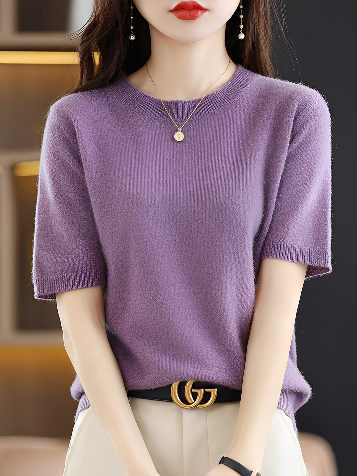 Blandine - Kurzarmpullover für Damen