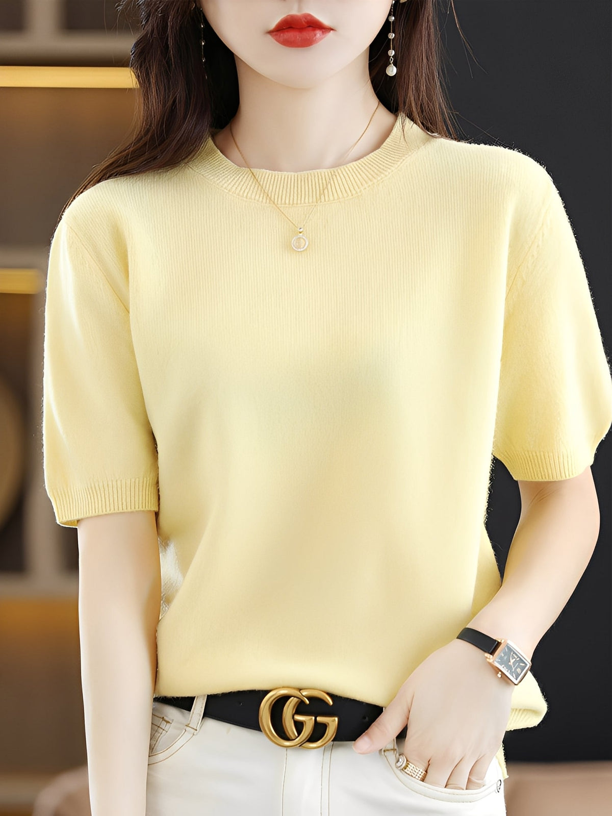 Blandine - Kurzarmpullover für Damen