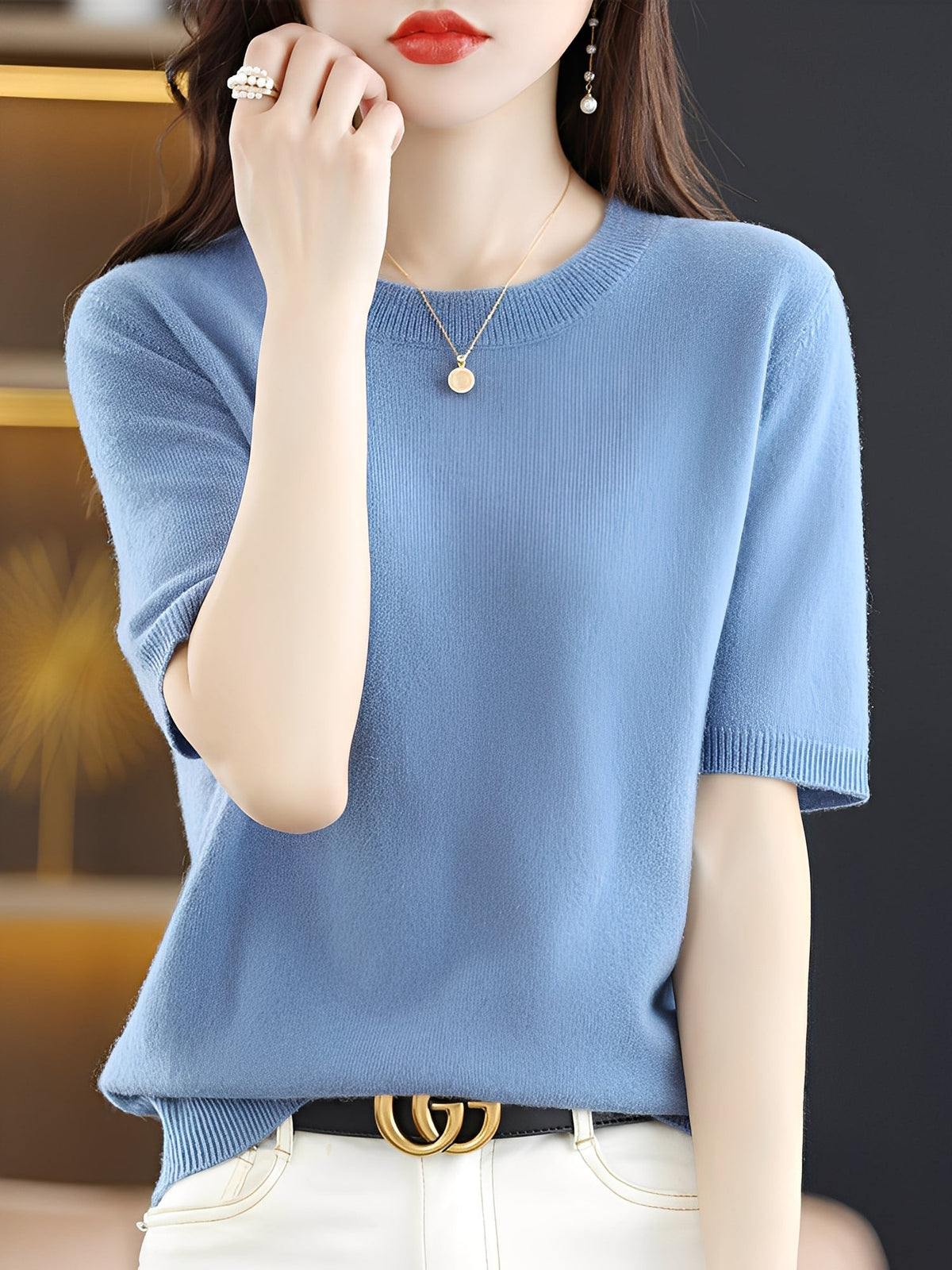 Blandine - Kurzarmpullover für Damen