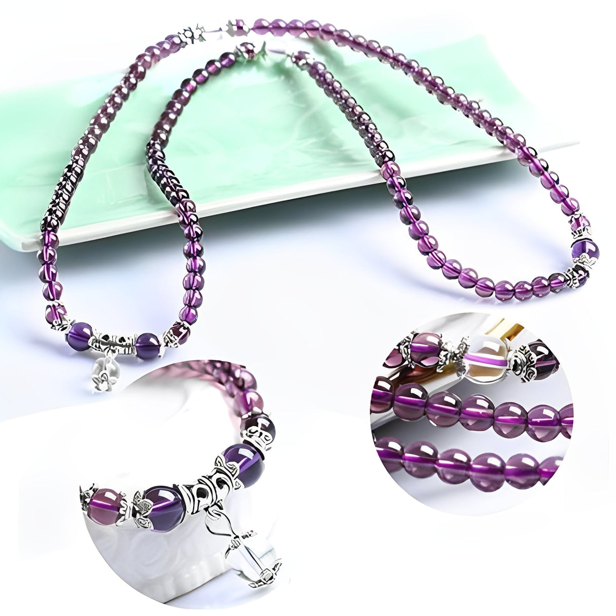 Mia – Spirituelles Armband und Halskette mit Amethyst