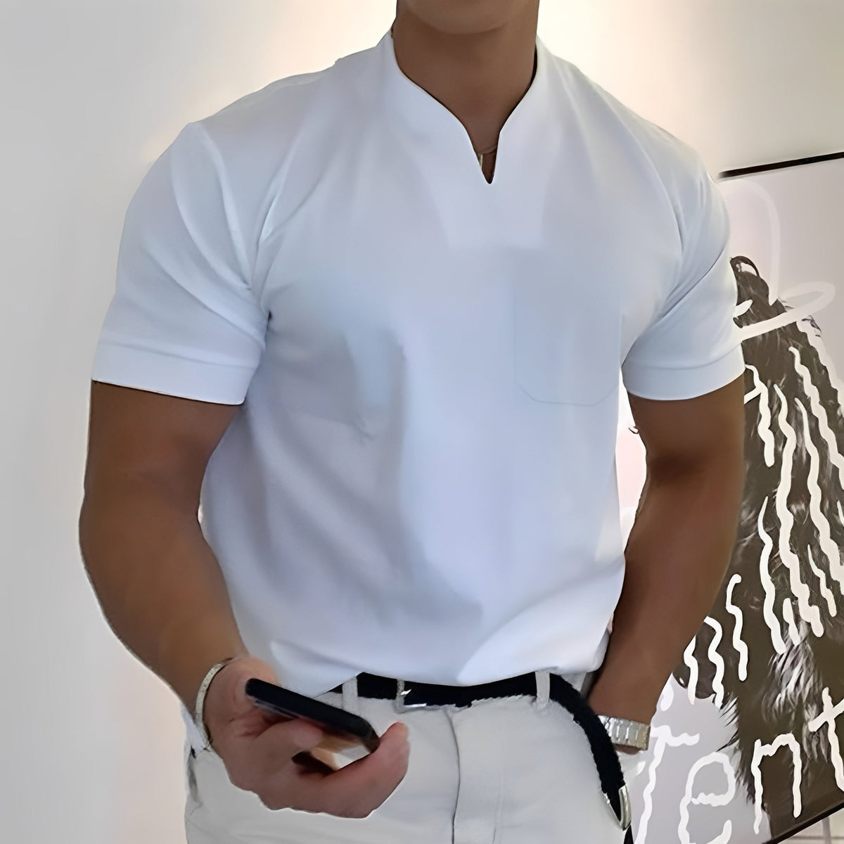 Joel - Lässiges Hemd mit Gummizug für Herren