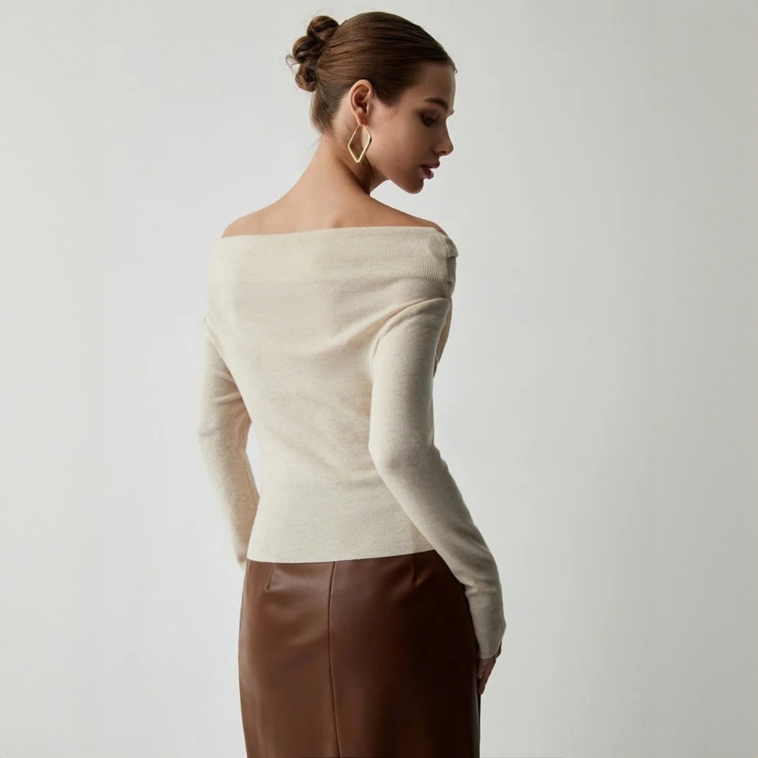 Yasmin - Stilvolles schulterfreies Top