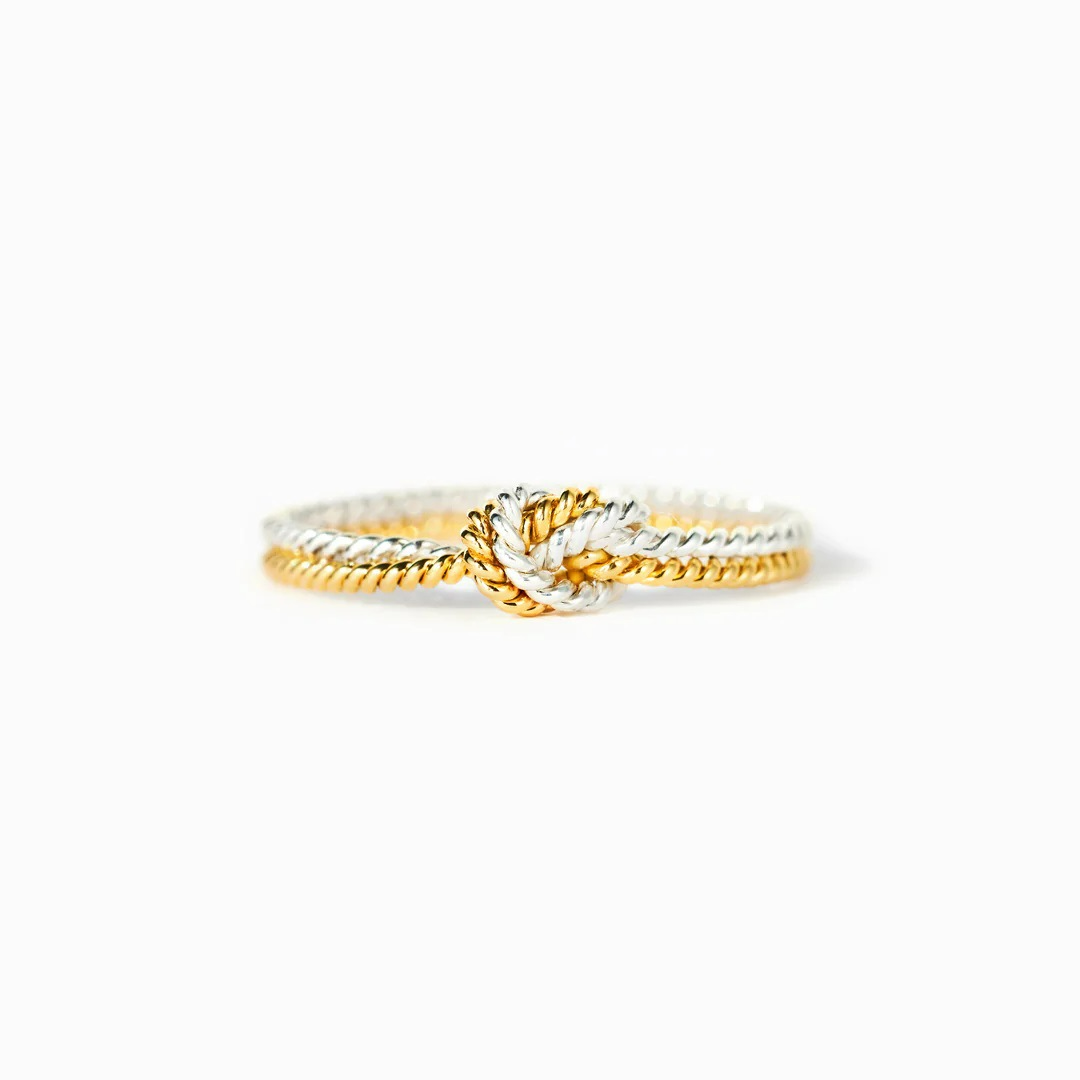 Knotenring - Gold und Silber