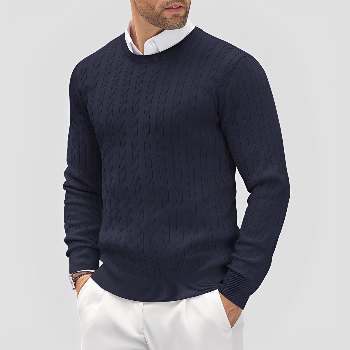 Bruce - Moderner, schmal geschnittener Herrenpullover