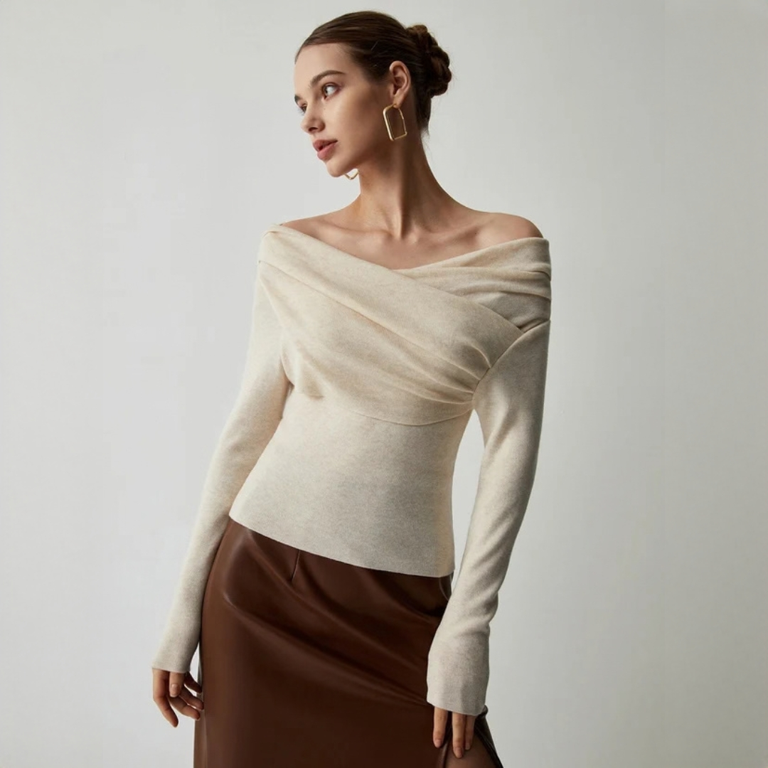 Yasmin - Stilvolles schulterfreies Top
