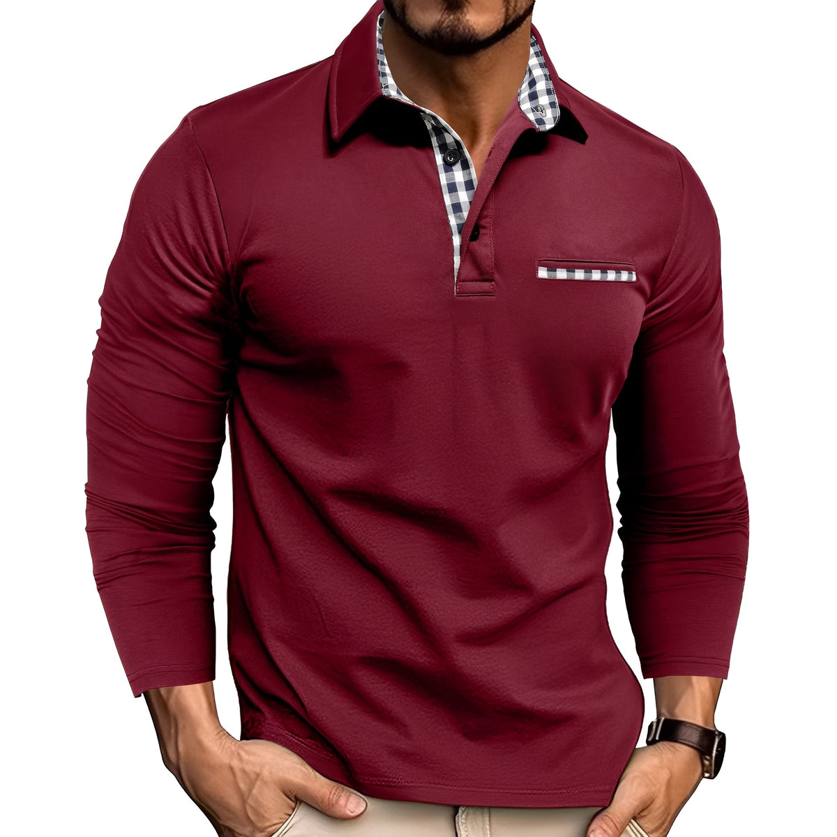 Jerome - Bequemes Langarm-Poloshirt