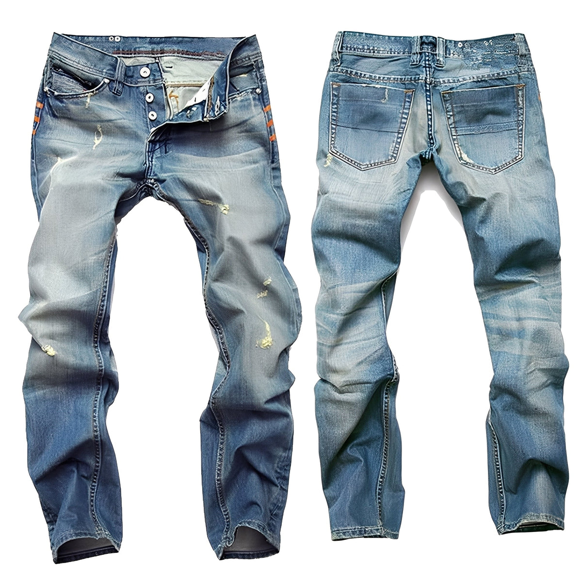 Kaleb - Klassische Jeans mit zerrissenem Design