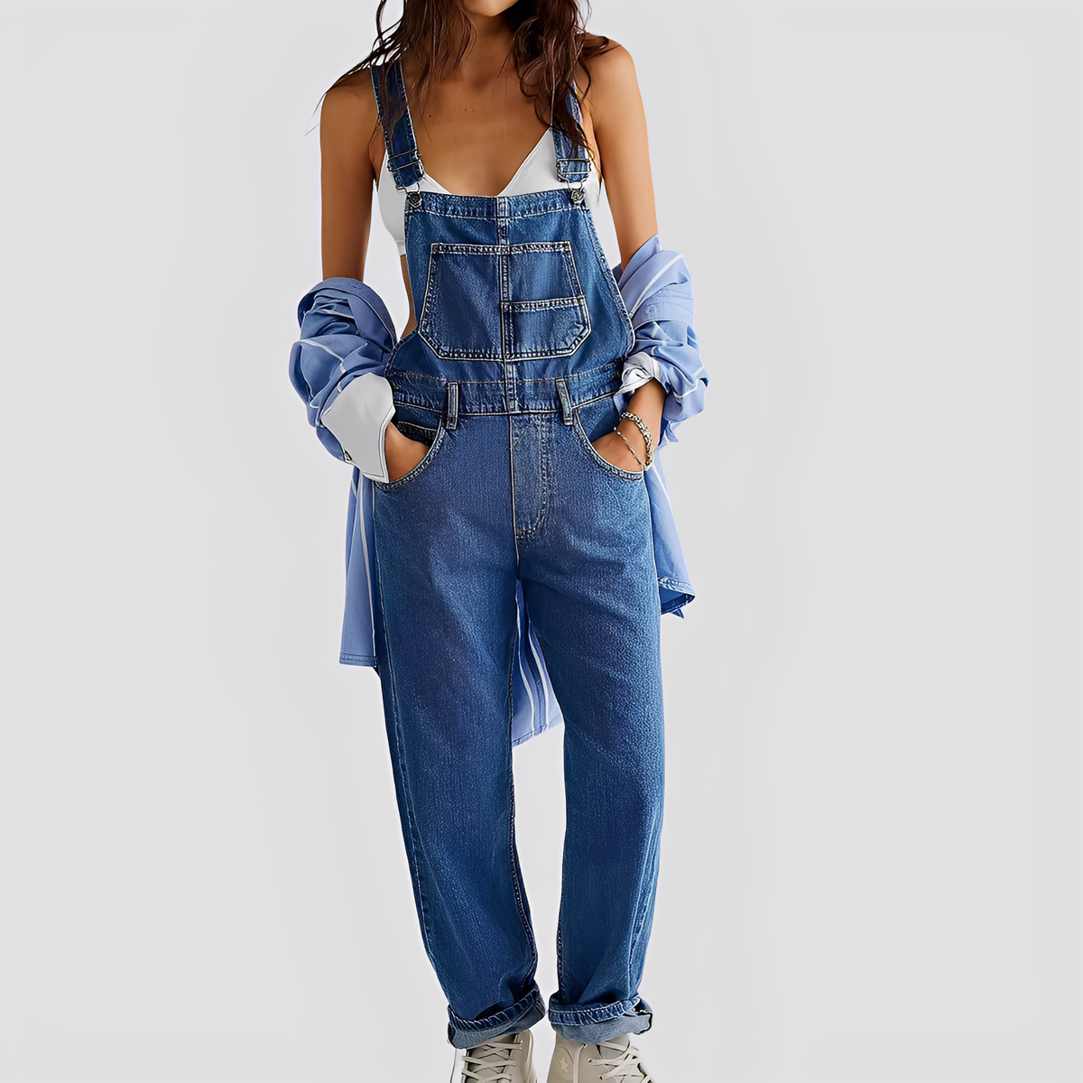 Mildred - Bequeme und zeitlose Damenjeans-Latzhose