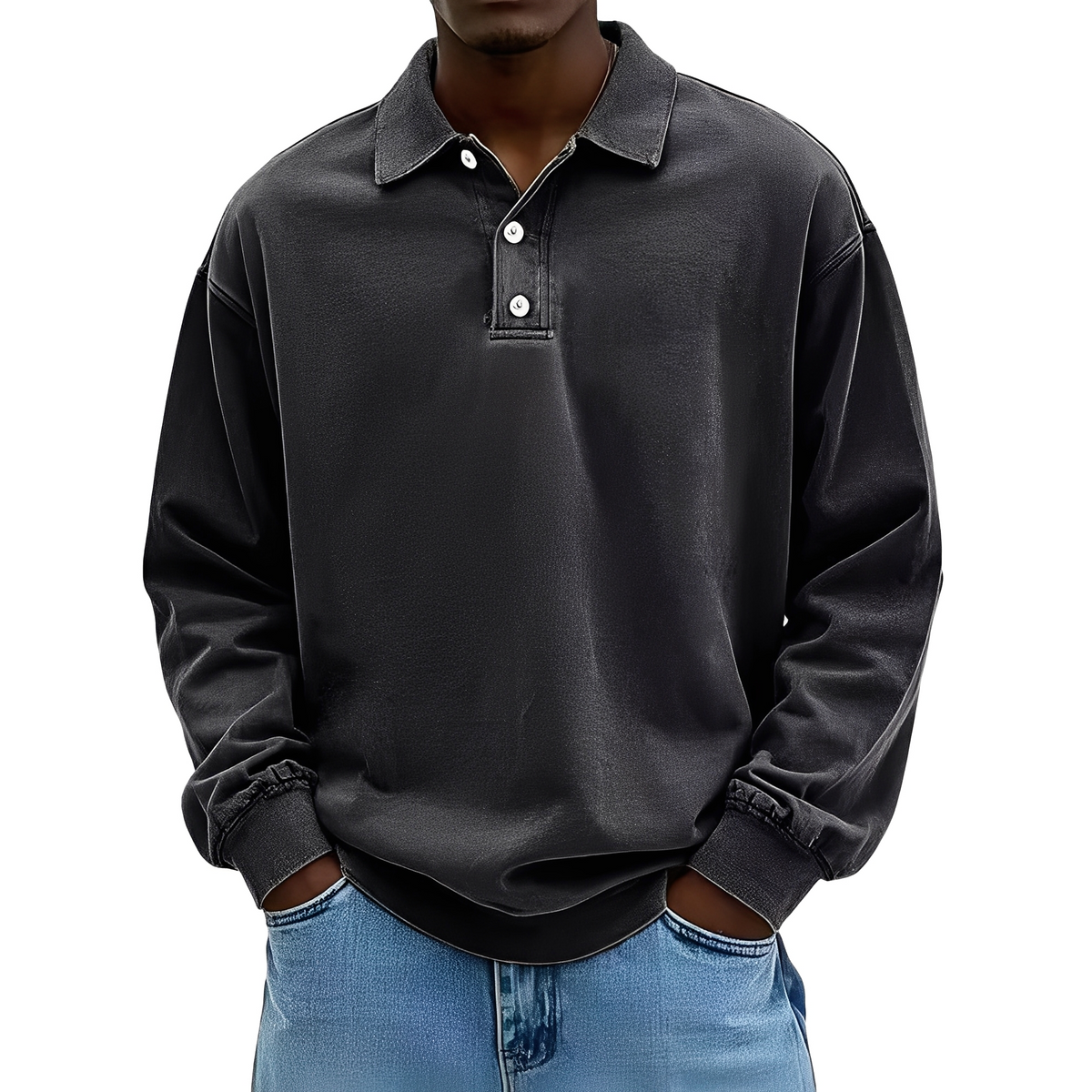 Chris - Klassisches, dickes Langarmshirt für Herren