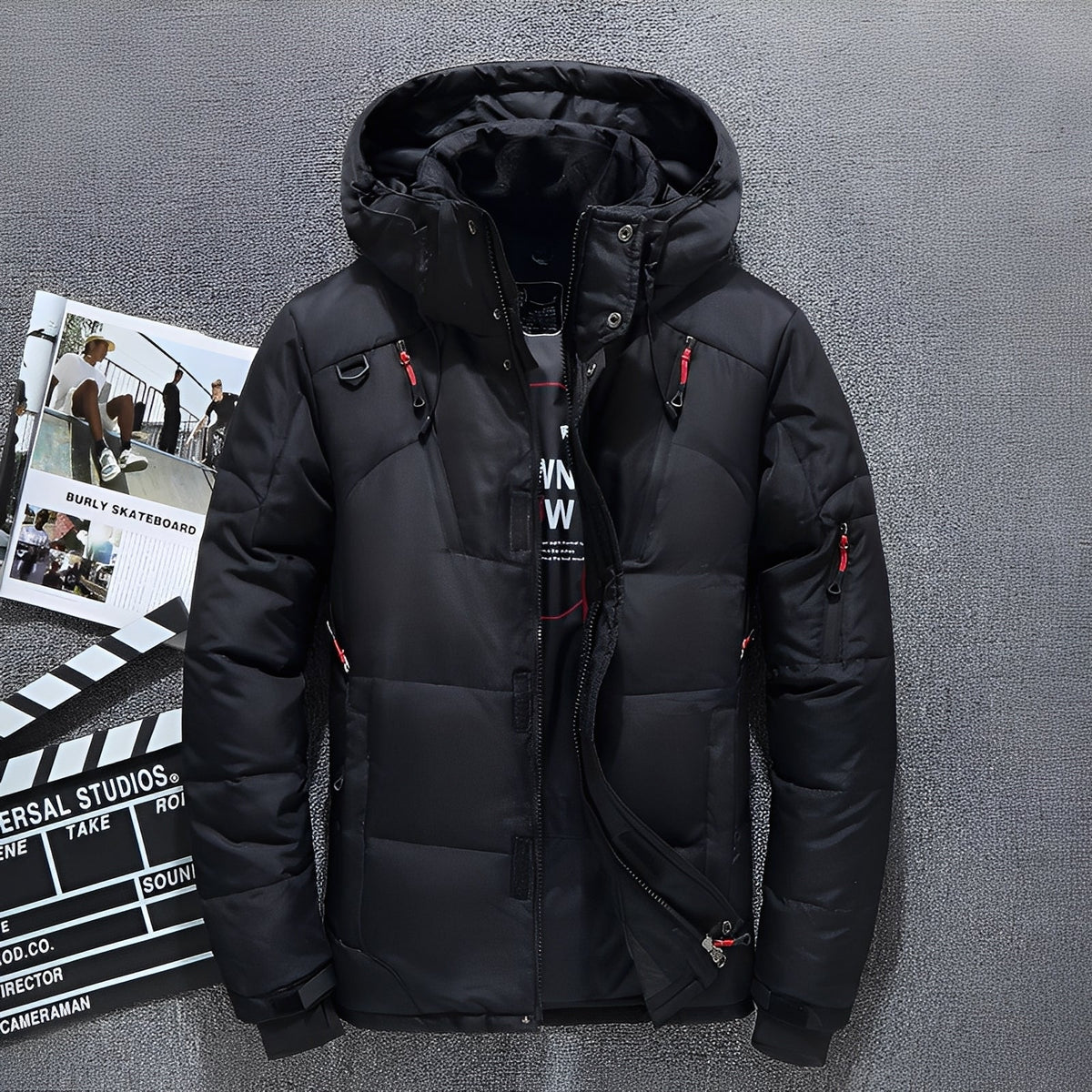 Damian - Moderne Herren-Kapuzenjacke mit vielen Taschen