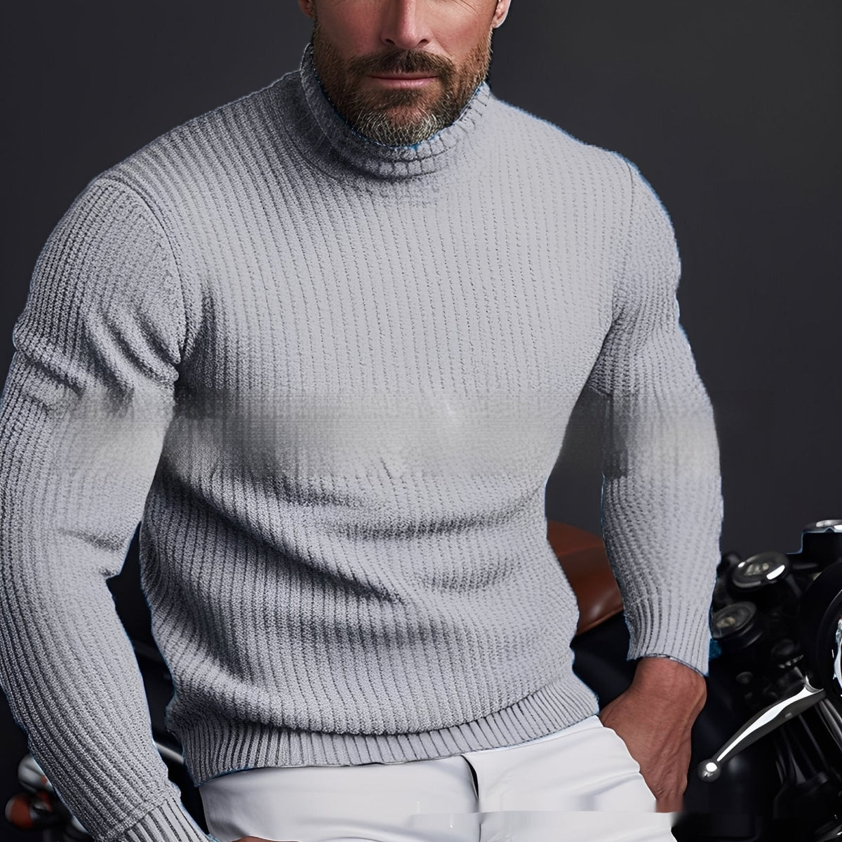 Jaron - Bequemer Herrenrollkragenpullover