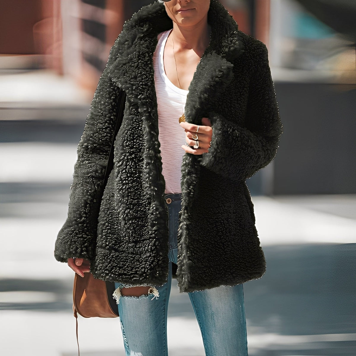 Catharine - Modische, dicke Fleecejacke für Damen