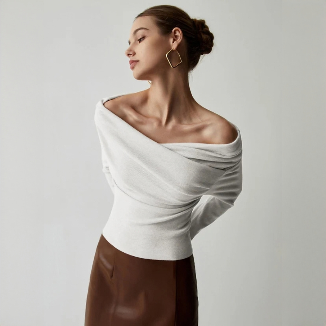 Yasmin - Stilvolles schulterfreies Top