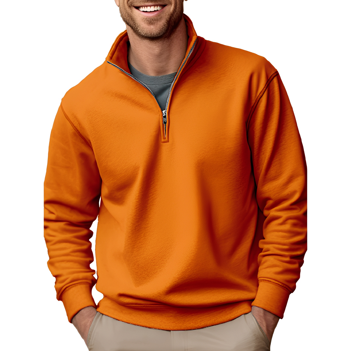 Edgar - Lässiger, leichter Pullover mit Reißverschluss für Herren