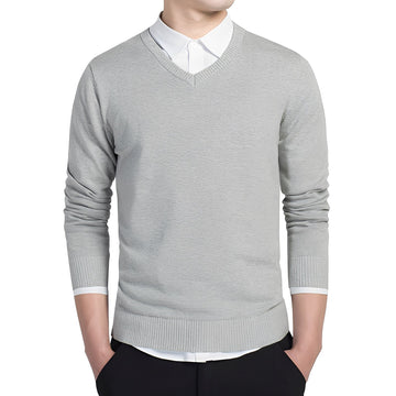 Tom - Angenehmer Herrenpullover mit V-Ausschnitt