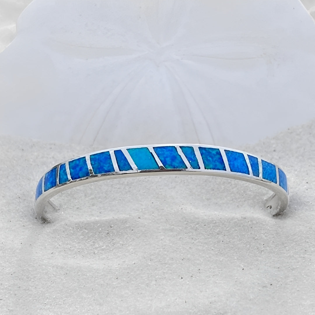 Ocean – Armband mit blauem Opal und Silber