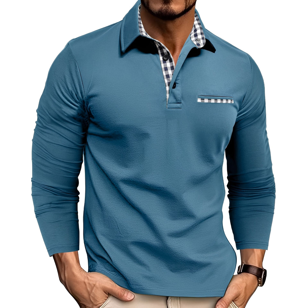 Rupert - Langes Herren-Poloshirt, leicht
