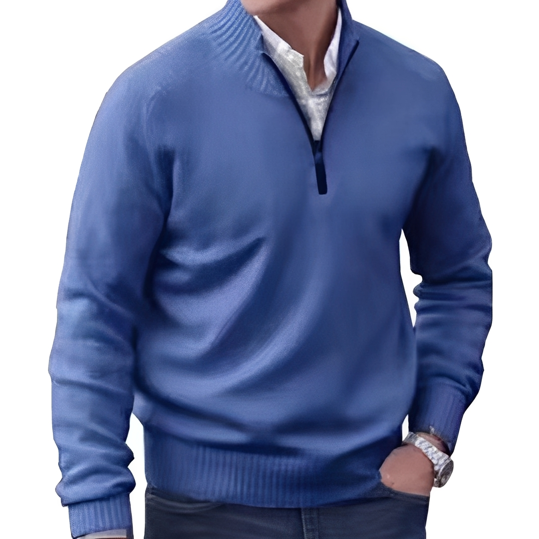 Matéo - Pullover aus Strick mit Halb-Reißverschluss für Herren