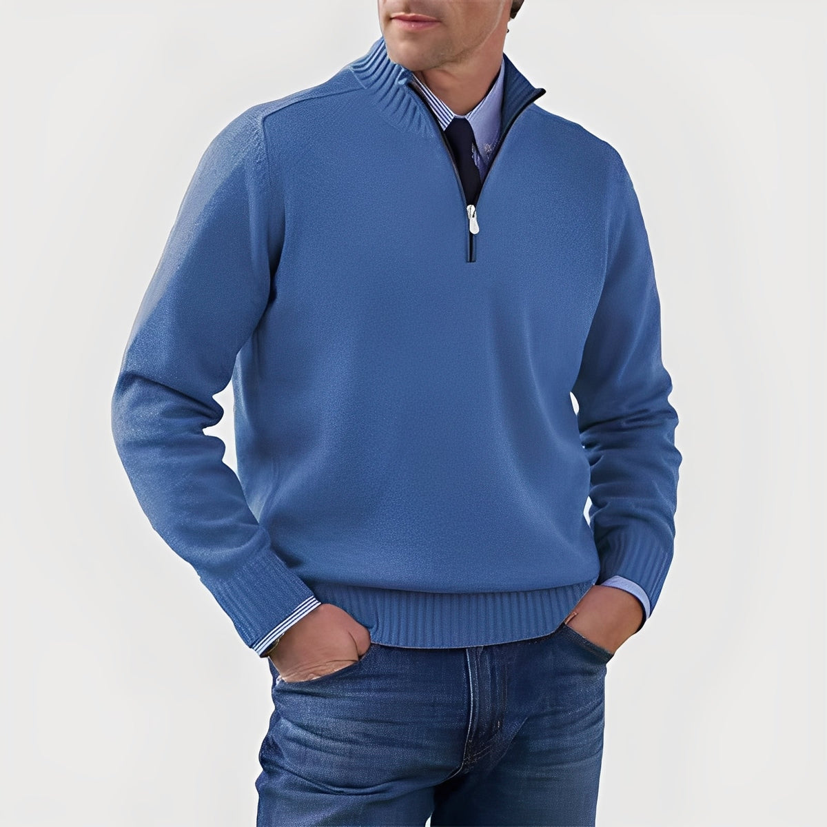Nolan - Bequemer Herrenpullover mit Reißverschluss