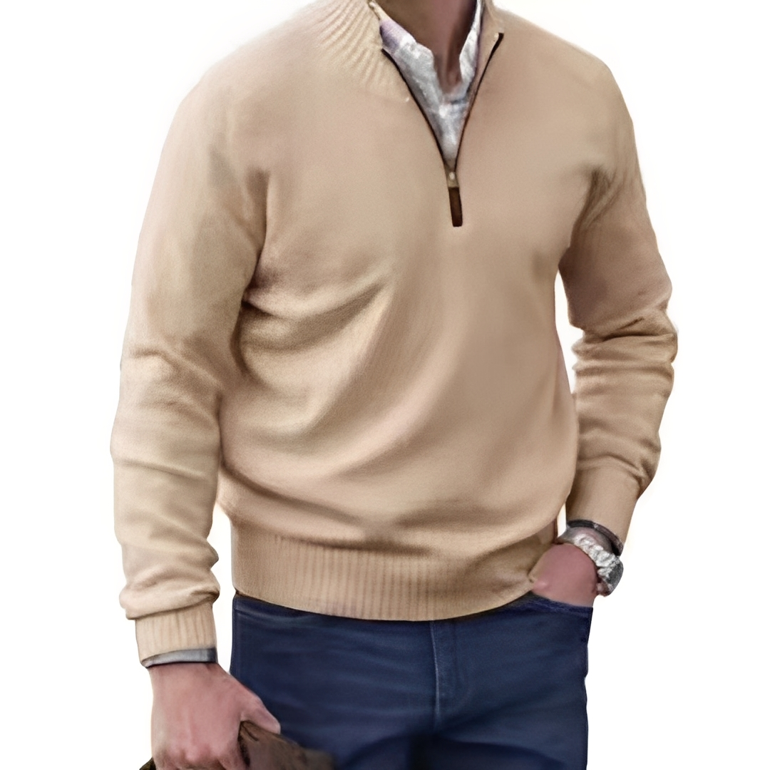 Matéo - Pullover aus Strick mit Halb-Reißverschluss für Herren