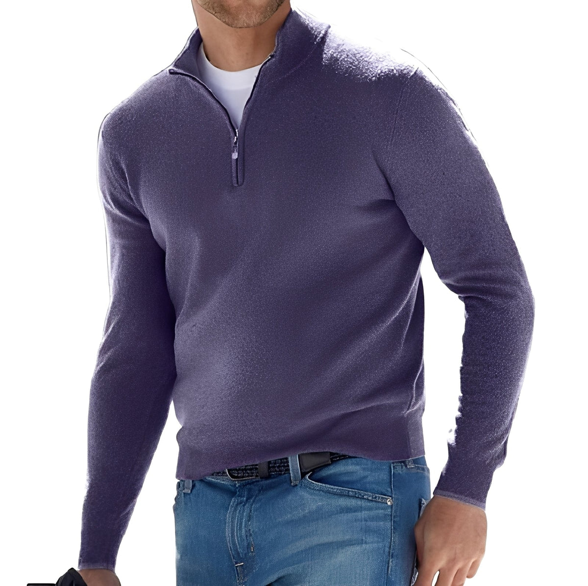 Nash - Freizeit-Pullover mit halbem Zipper