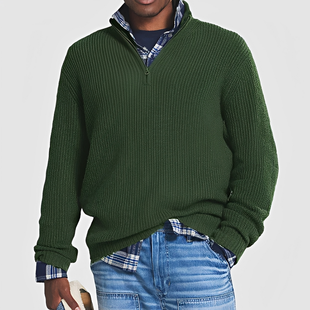 Constantine - Warmer Pulli mit halbem Reißverschluss