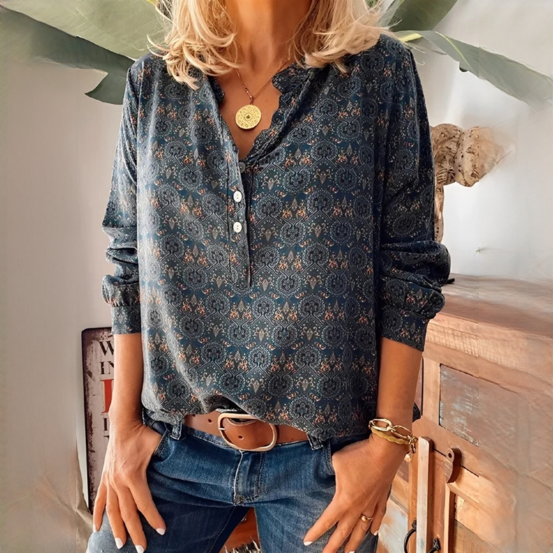 Adelinde - Stilvolles Oberteil im Vintage-Design