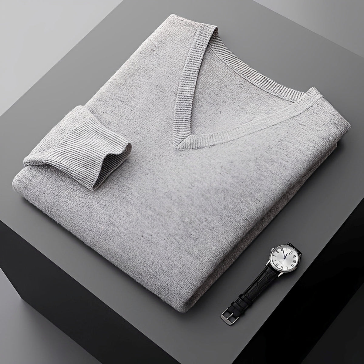 Walter - Bequemer Pullover mit V-Ausschnitt