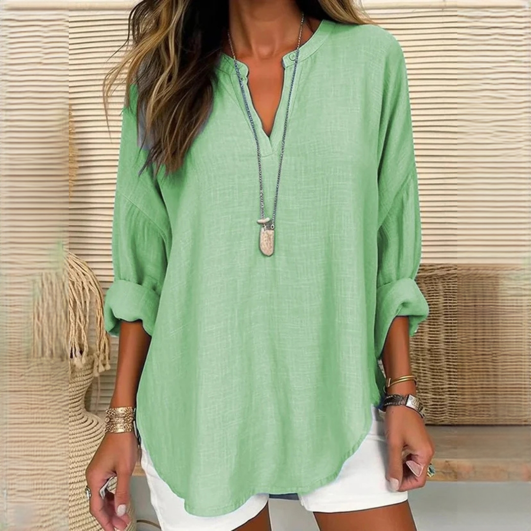 Eliza - Bequeme V-Ausschnitt-Bluse
