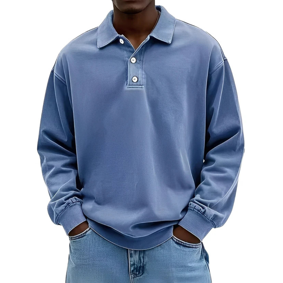 Clayton - Langarm-Poloshirt im modernen Design