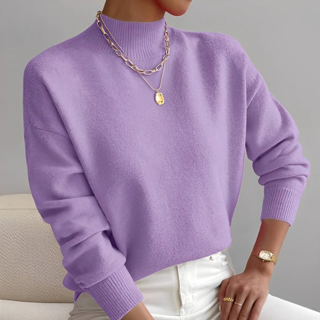 Roxana - Bequemer Pullover mit Stehkragen