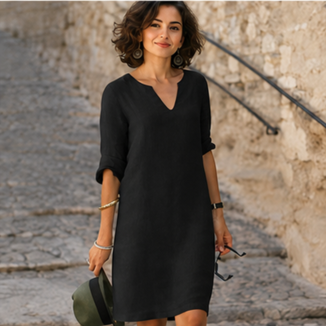Guilaine - Elegantes und modisches Kleid mit V-Ausschnitt