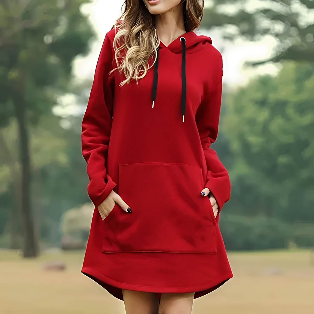 Juris - Trendiges kurzes Kleid mit Kapuze